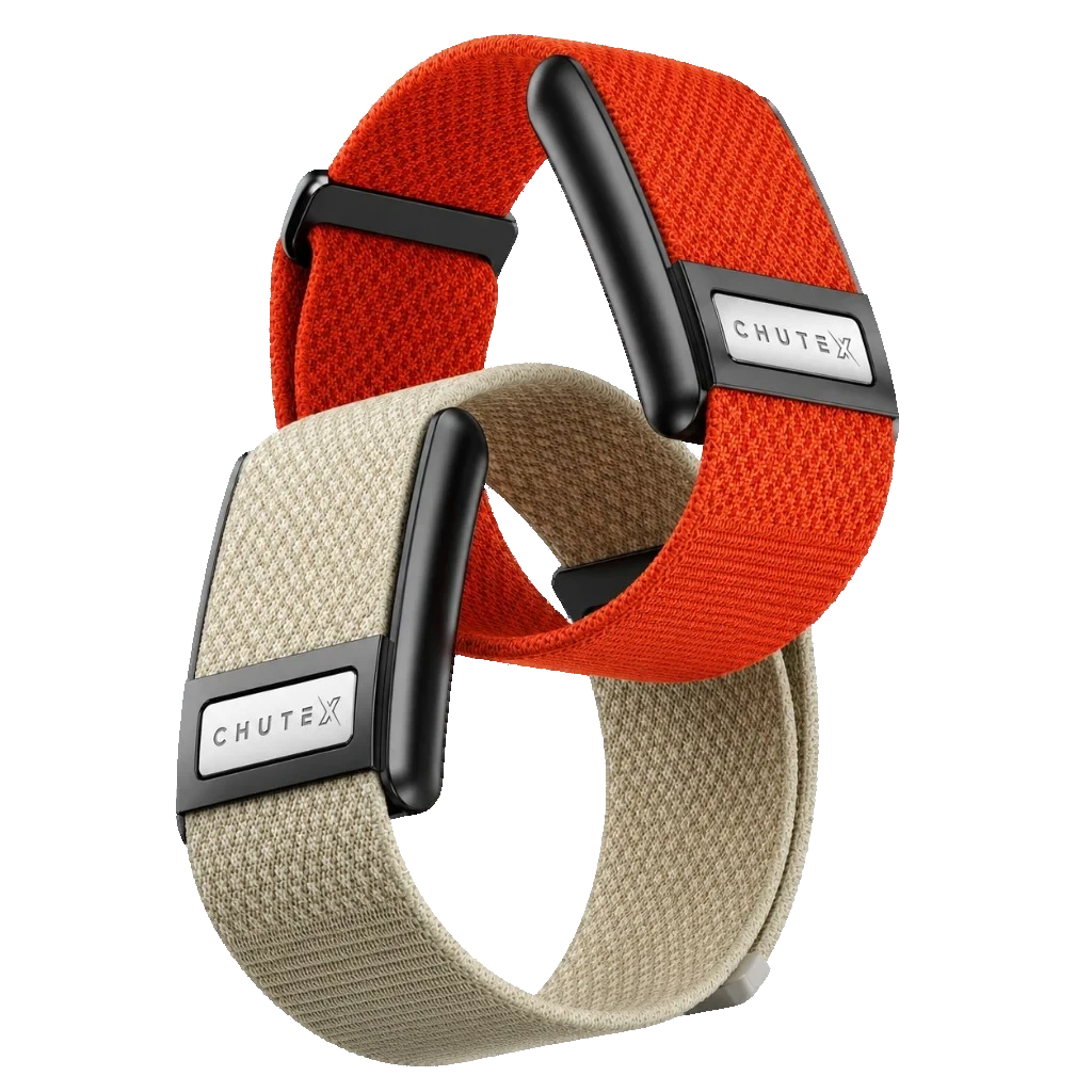 Pulseiras elásticas laranja e bege para pulseira Elio CHUTEX