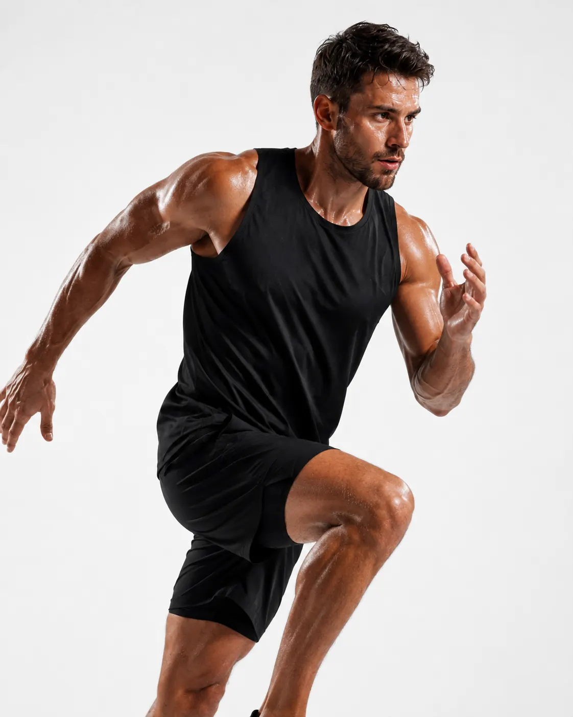Sportler in vollem Lauf beim Training, Illustration der Begleitung Chutex Sport
