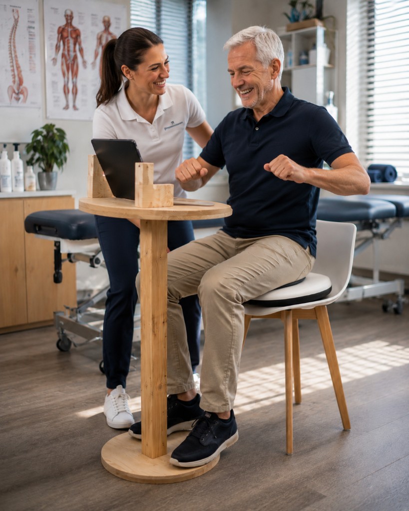 Offre professionnelle Dorsi · coussin, pupitre en bois et tablette en cabinet