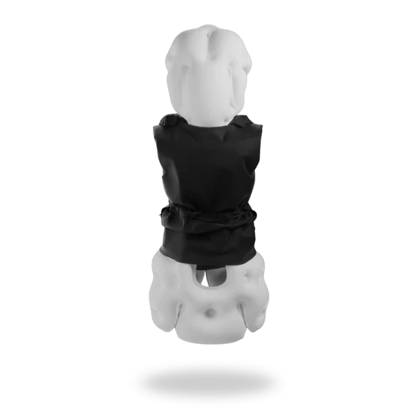 Gilet Elder, vue de dos, airbags gonflés autour du cou et des hanches