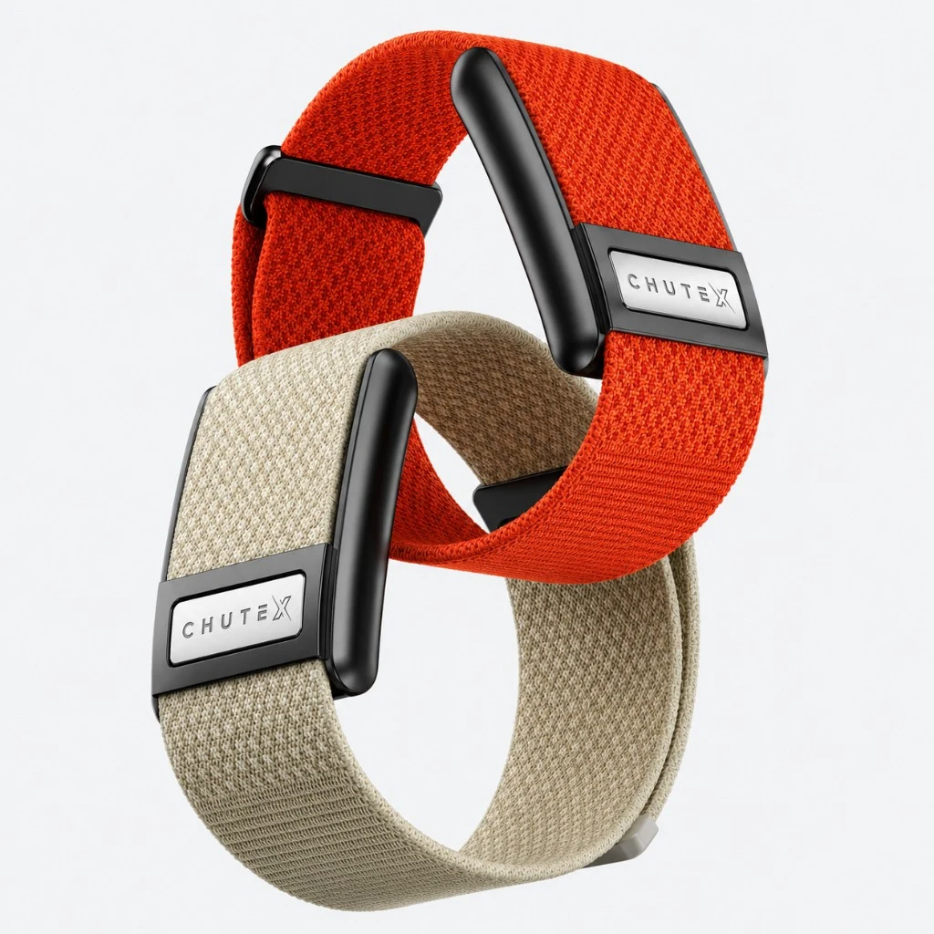 Bracelets élastiques CHUTEX orange et beige pour Elio
