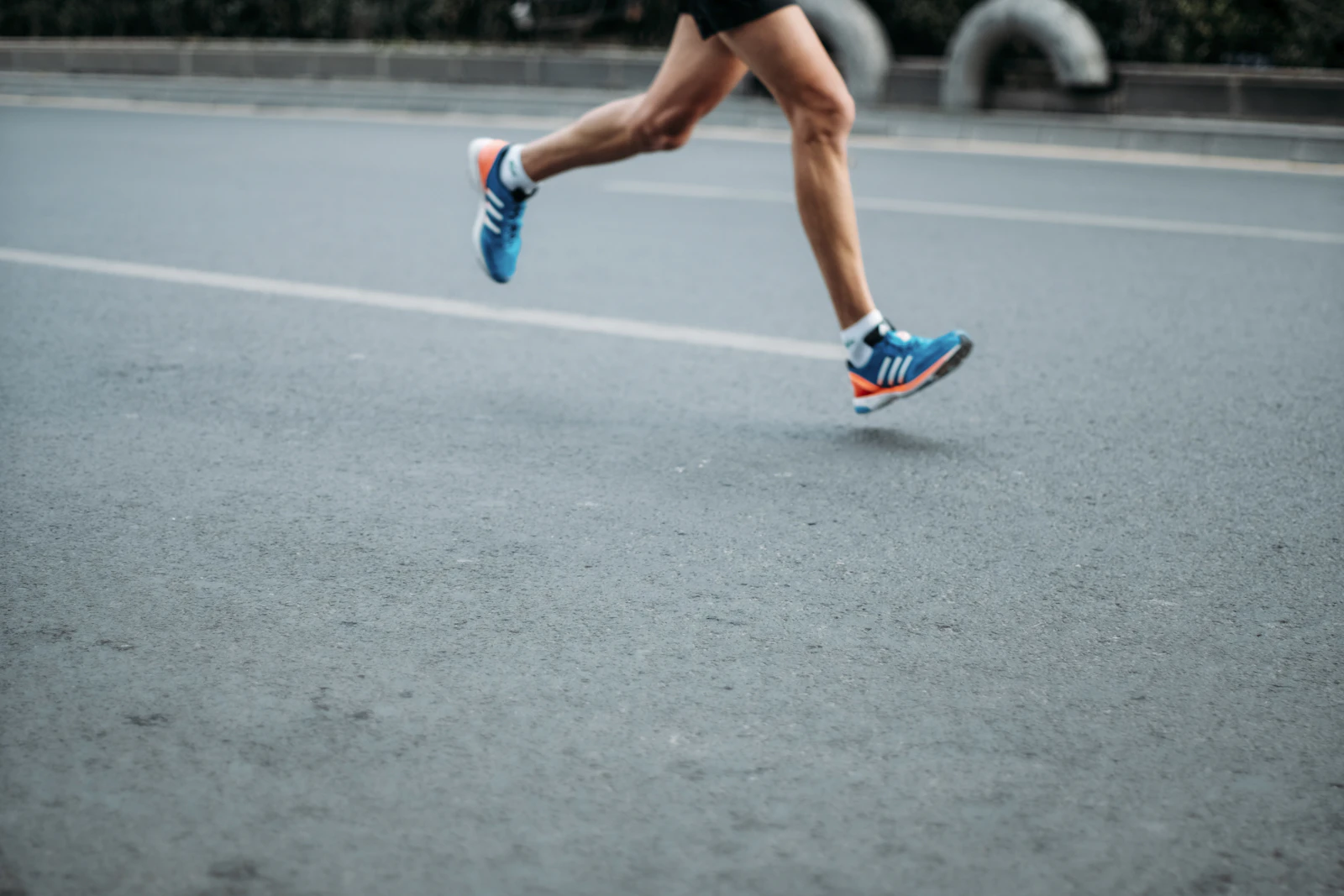 Coureur en pleine effort d'endurance